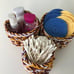 Crochet Baskets - UCF Knights Colors - Handmade Crochet Baskets - UCF Dorm Decor