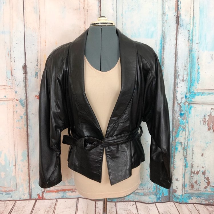 Vintage 80’s Peter James Black Leather J