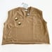 New JUPE VENDUE V-Neck Sweater Bee Vest Women’s SIZE L Khaki Rolled Hem Sequin