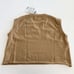 New JUPE VENDUE V-Neck Sweater Bee Vest Women’s SIZE L Khaki Rolled Hem Sequin
