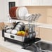 1set 304 Stainless Steel 2-Layer Dish Drying Rack, Large Capacity Dish Strainer