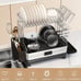 1set 304 Stainless Steel 2-Layer Dish Drying Rack, Large Capacity Dish Strainer
