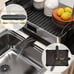 1set 304 Stainless Steel 2-Layer Dish Drying Rack, Large Capacity Dish Strainer