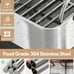 1set 304 Stainless Steel 2-Layer Dish Drying Rack, Large Capacity Dish Strainer