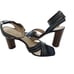 Veronica Beard Kresby Navy Leather Strap Heels Size 9M Quiet Luxury Old Money