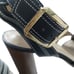 Veronica Beard Kresby Navy Leather Strap Heels Size 9M Quiet Luxury Old Money