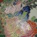 Vintage Estate Japanese Cloisonné Peacock Floral Ceramic Crackle Glaze Vase Urn
