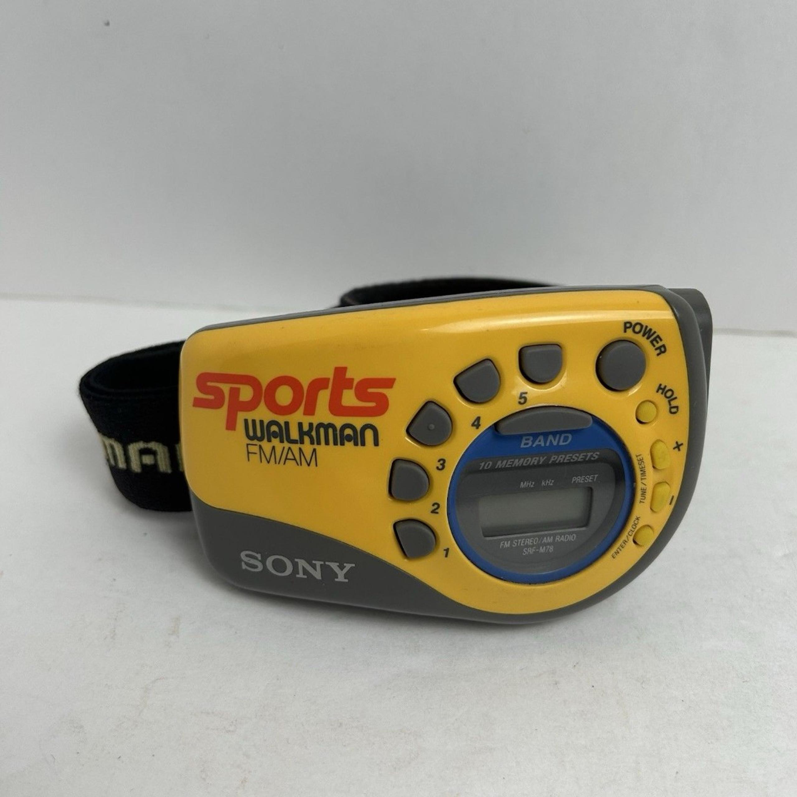 VTG Sony Sports Walkman SRF-M78 Portable AM/FM Radio Armband Waterproof Working
