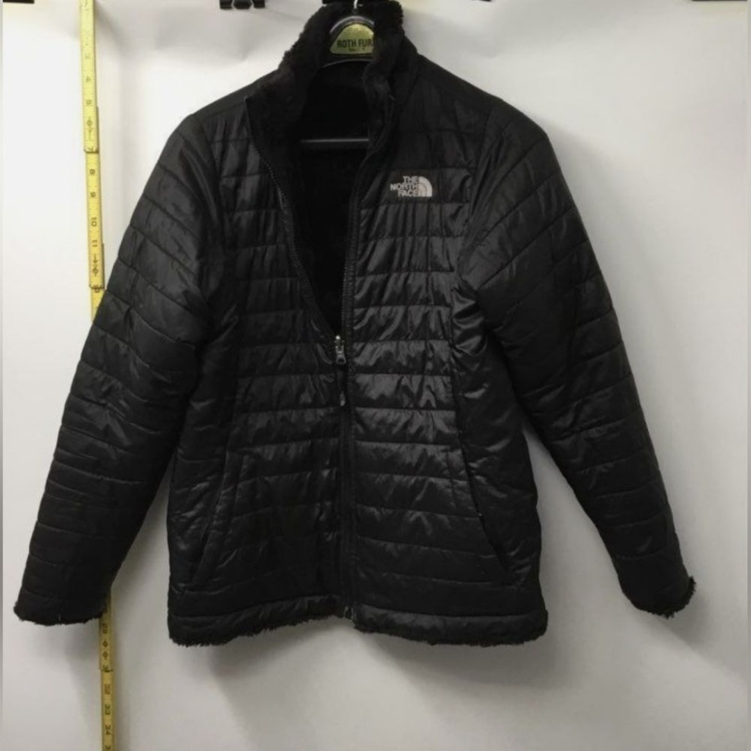 The North Face Black Reversible Puffer Jacket coat Girl XL or Women Small