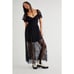 Free People Black Dear Jane Lace Midi Dress NEW S