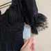 Free People Black Dear Jane Lace Midi Dress NEW S
