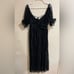 Free People Black Dear Jane Lace Midi Dress NEW S