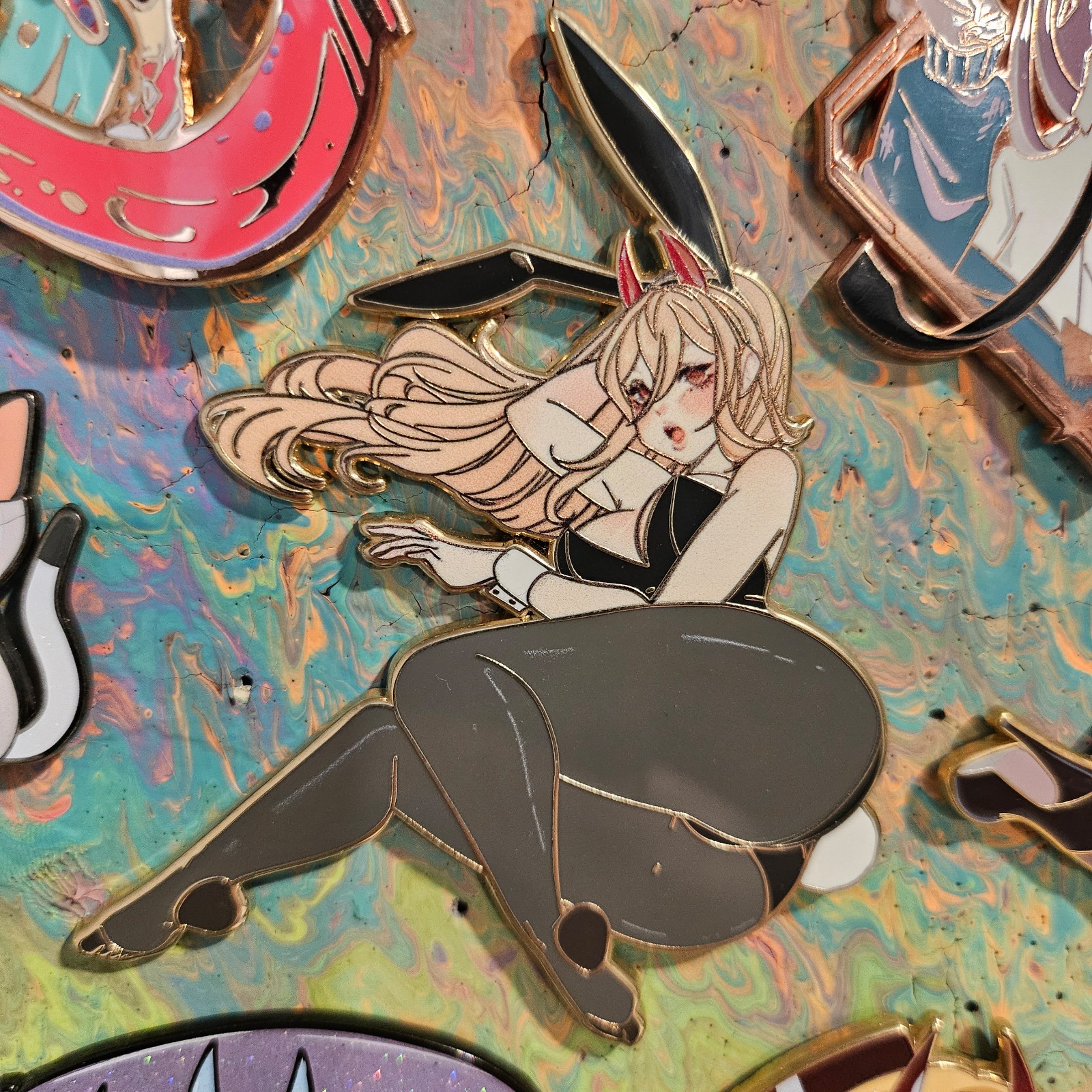 CSM Power bunny suit pin