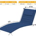 2 PACK Outdoor Lounge Chair Cushions with Pillows