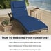 2 PACK Outdoor Lounge Chair Cushions with Pillows