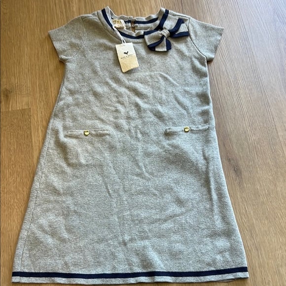 NWT- Hope & Henry Milano Grey Sweater Dress size Girls 7