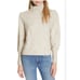 FRAME Size Small Swingy Marled-knit Oatmeal TurtleNeck Wool Alpaca Stretch Sweat