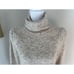 FRAME Size Small Swingy Marled-knit Oatmeal TurtleNeck Wool Alpaca Stretch Sweat