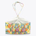 ZARA Floral Satin Ruched Front Smocked Back Adjustable Halter Crop Top Size XL
