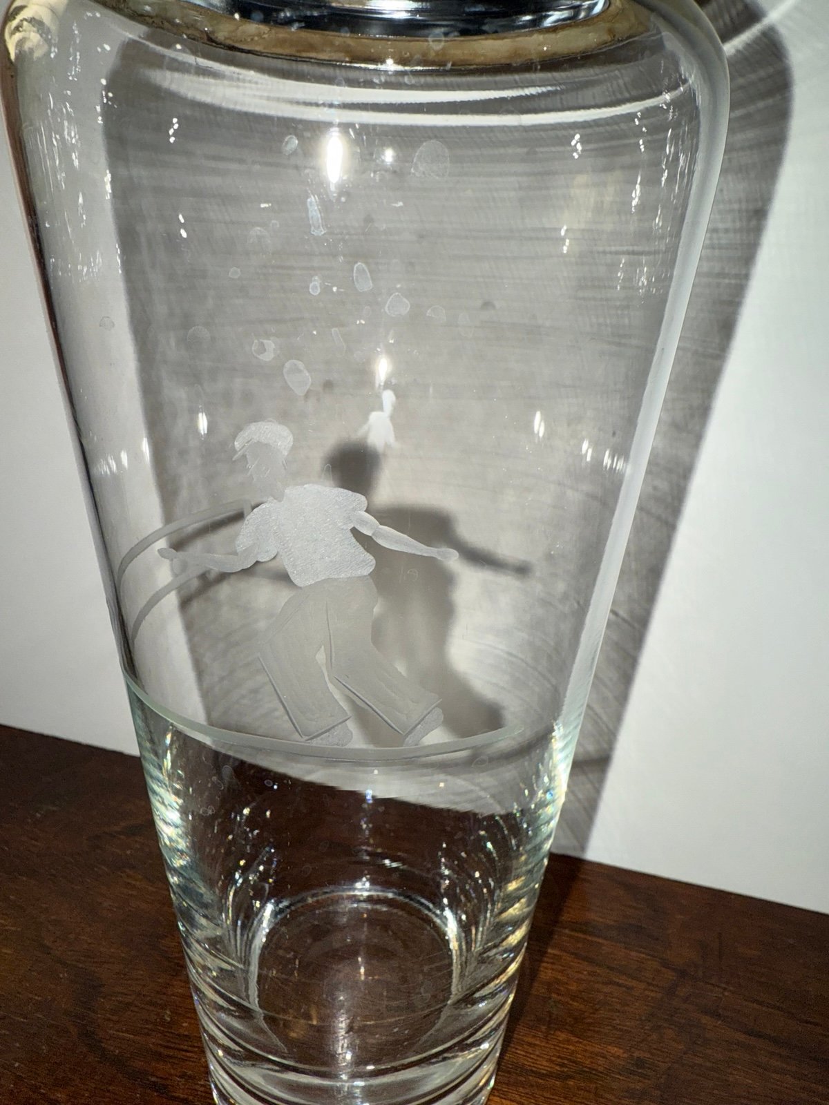 Vintage Bowling Themed Cocktail Shaker Mid Century Modern