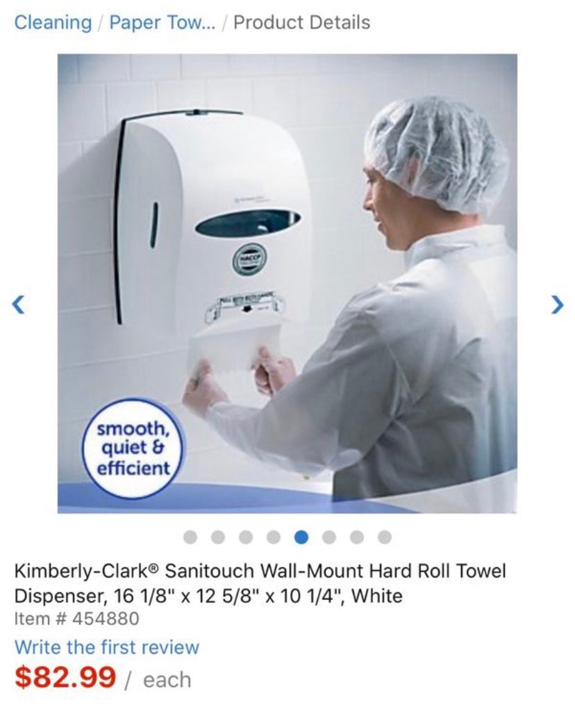 Kimberly-Clark® Sanitouch Wall-Mount Hard Roll Towel Dispenser, 16 1/8 x 12 5/8