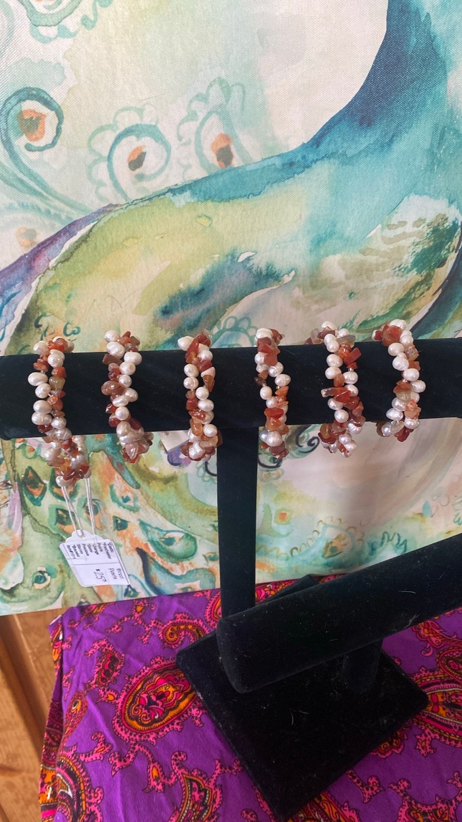 Elegant Pearl and Stone Bracelet Set freshwater pearl wholesale lot retails 150