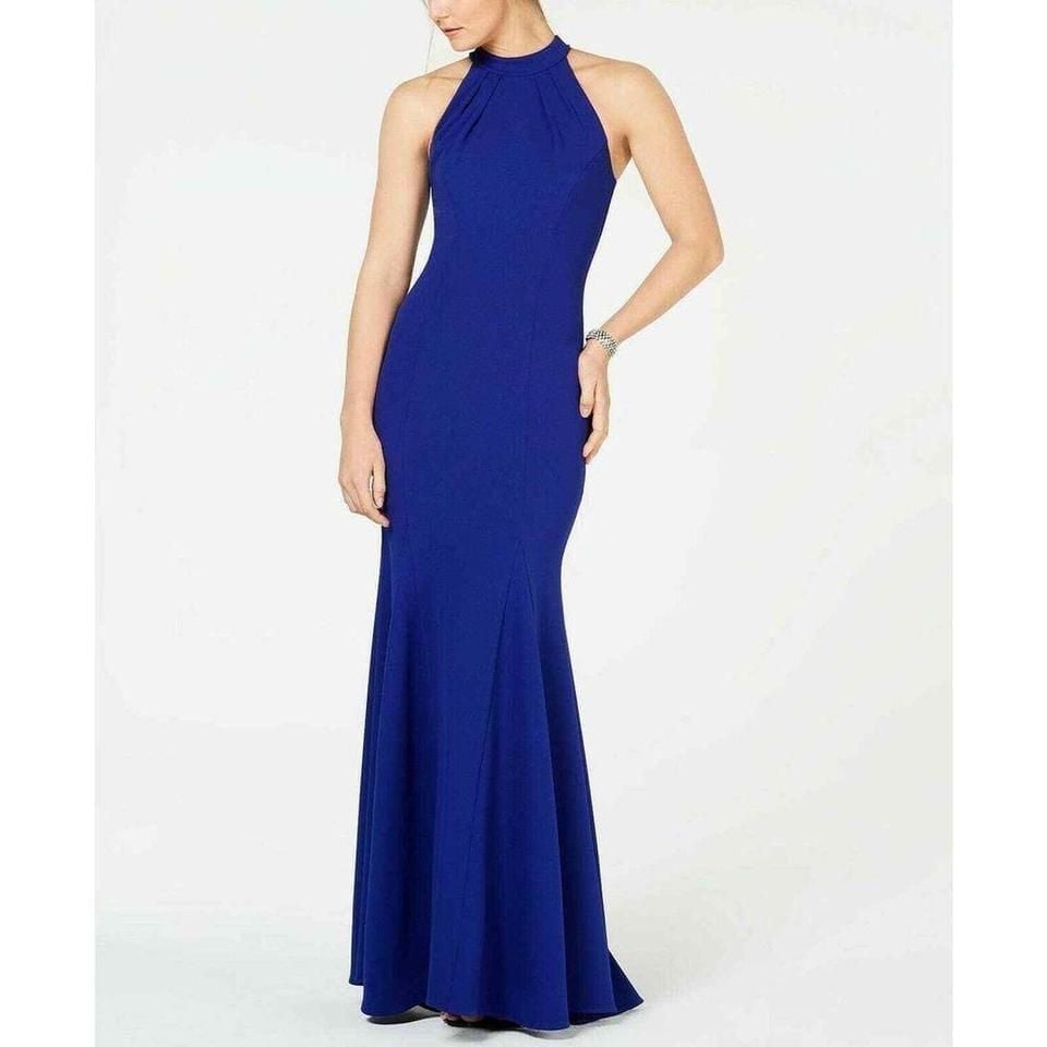 Xscape Formal Gown Women Blue Wedding Evening Formal Maxi Prom Size 2 Ball