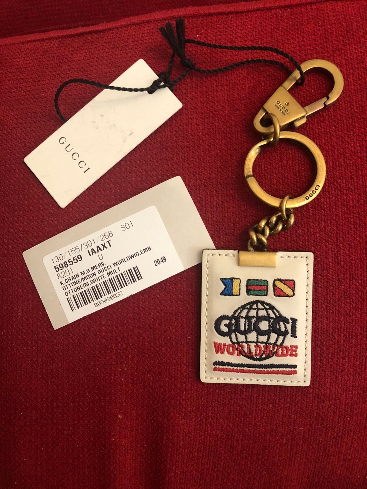 【関税＆送料込み】Gucci Leather Keyring GUCCI Shima leather key ring key holder silver heart made in