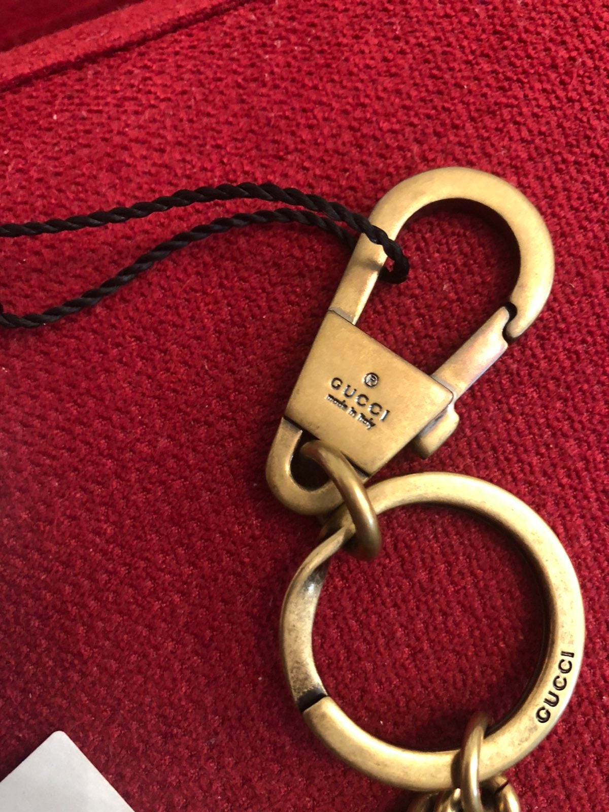 【関税＆送料込み】Gucci Leather Keyring GUCCI Shima leather key ring key holder silver heart made in