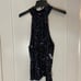 Free People Sequined Halter Tank Size M