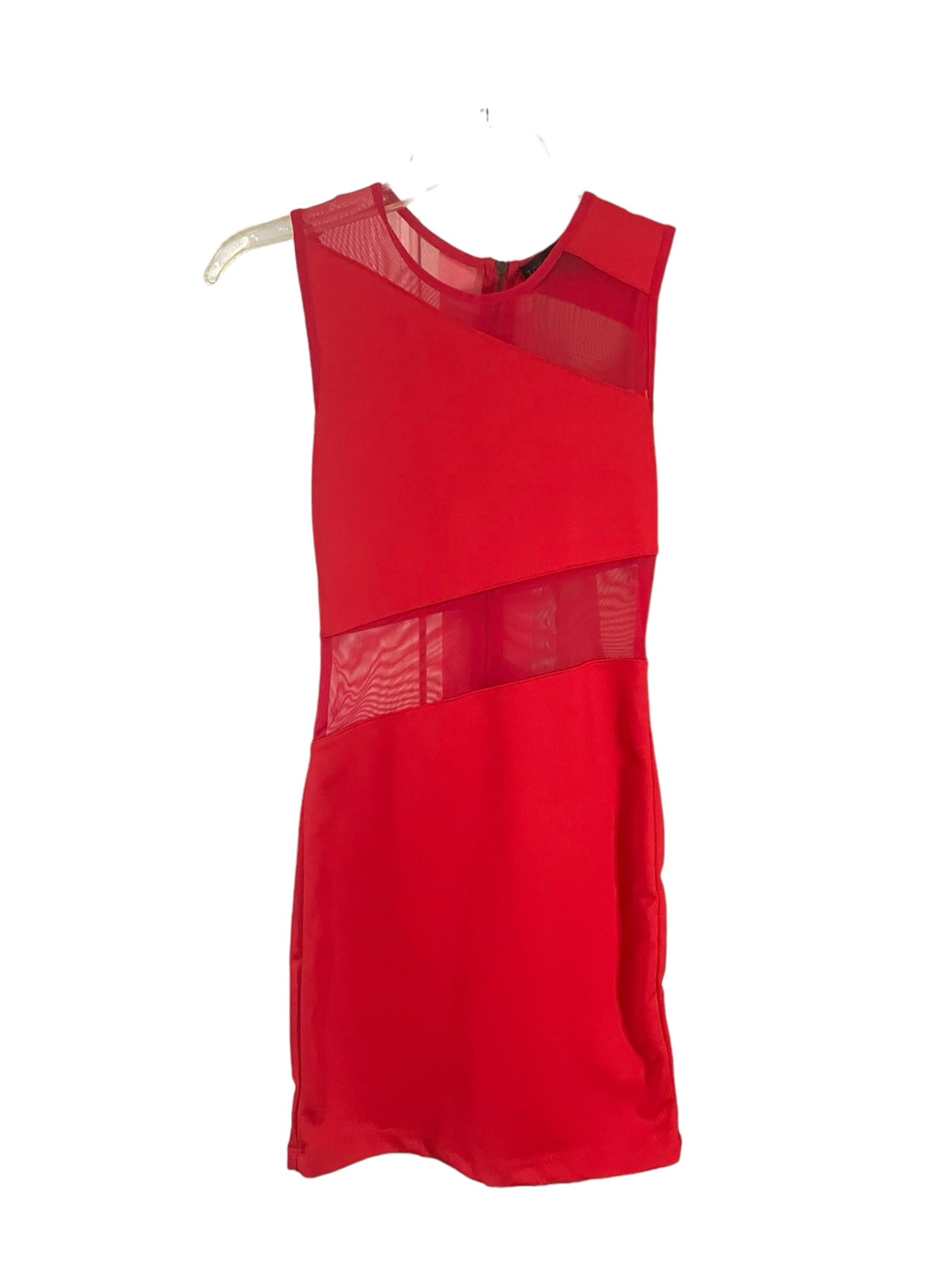 Topshop PETITE Size 0 Red Sheath Mini Dress