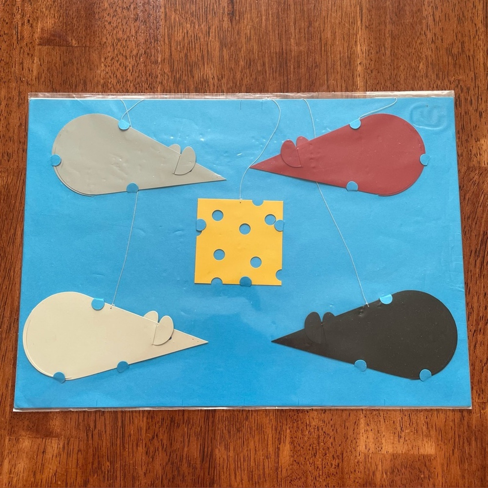 Vintage Flensted Hanging Kinect Art Mobile Cheese Mice # 106 Danish Design