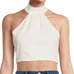 NWT WeWoreWhat REVOLVE Linen Blend Whisper White Tie-Back Halter Top Shirt - XL