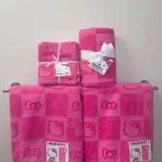 Hello Kitty Hot Pink Bath Towel Washcloth and Hand Towel Set NWT