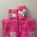 Hello Kitty Hot Pink Bath Towel Washcloth and Hand Towel Set NWT