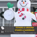 8 ft LED Light Up Snowman Christmas Decoration