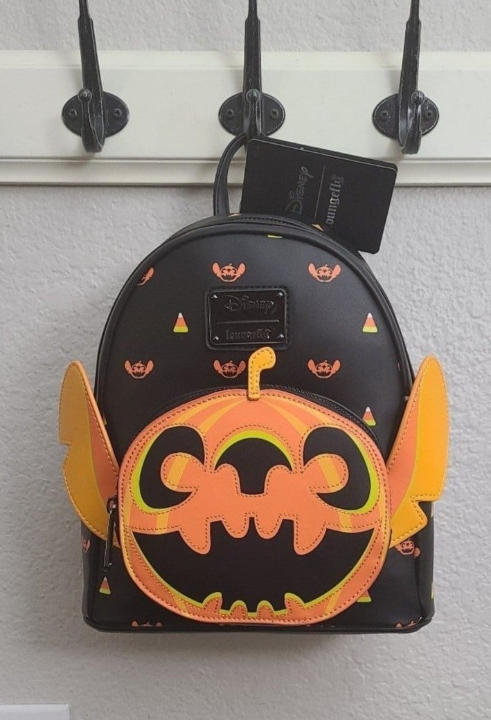 Loungefly Stitch Pumpkin Halloween Backpack