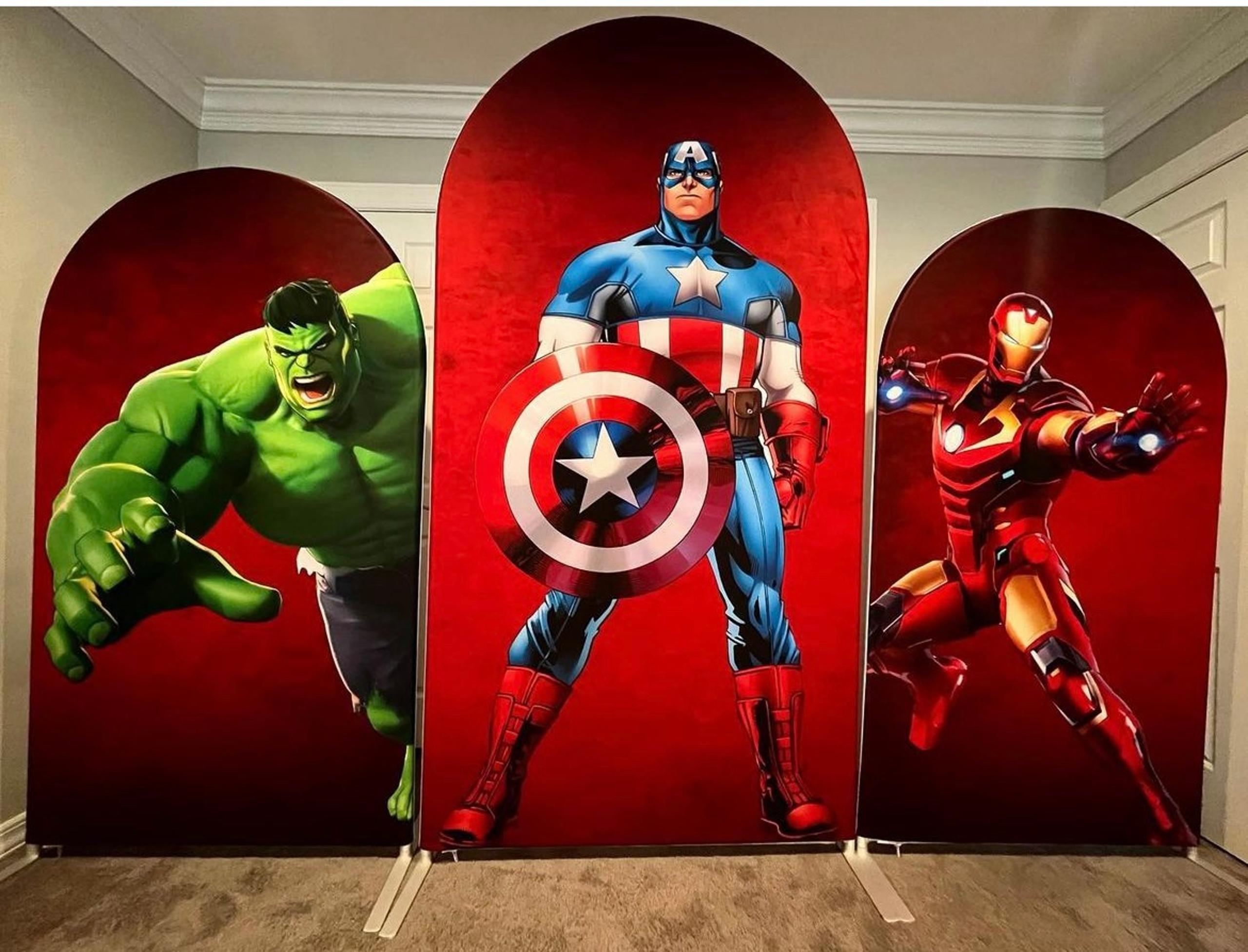 Marvel superhero fabric backdrop