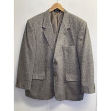 Bert Pulitzer Sport Coat Mens 44S Gray Melange 100% Pure Silk Tweed Blazer