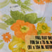 Vintage Stevens Utica Orange Retro Hippie Flower Full Flat Sheet Double Bed NEW