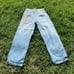 90s Y2k Vintage South Pole Baggy Wide Leg Denim Jeans Tweed Pocket 34 Rocawear