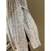 Muche et Muchette Sweater Womens Ribbed Pullover Side Slits Ties wide cuffs grey