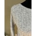Muche et Muchette Sweater Womens Ribbed Pullover Side Slits Ties wide cuffs grey