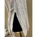 Muche et Muchette Sweater Womens Ribbed Pullover Side Slits Ties wide cuffs grey