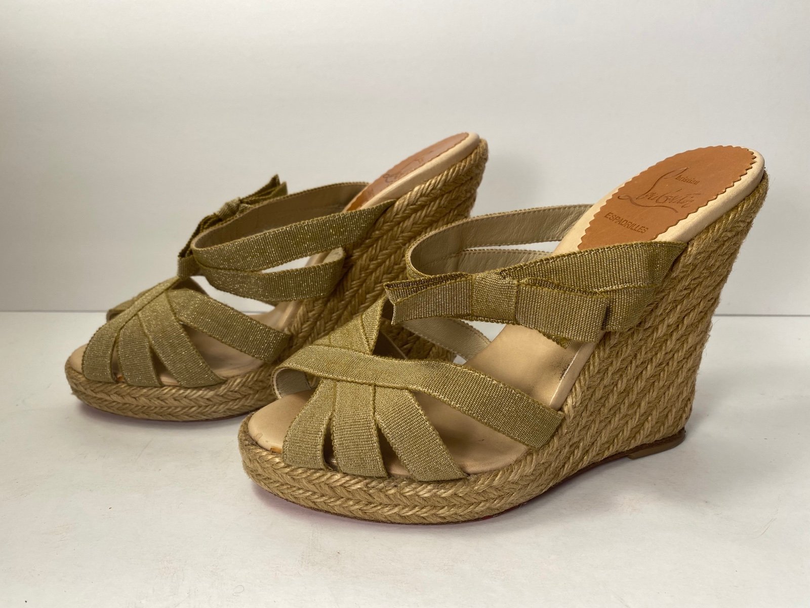 Christian Louboutin Delfin wedge espadrille sandals 35