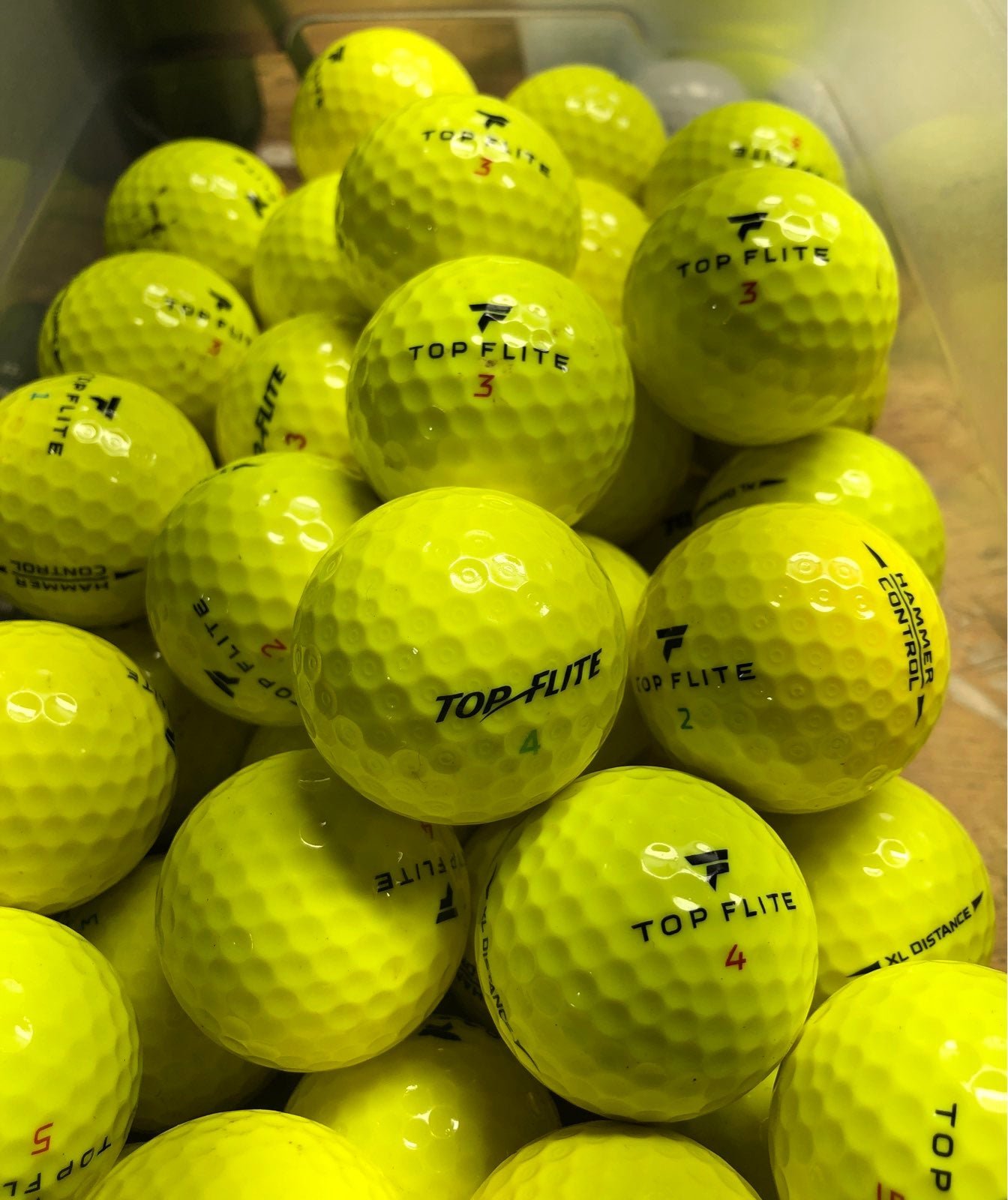 50 Top Flite yellow Golf Balls