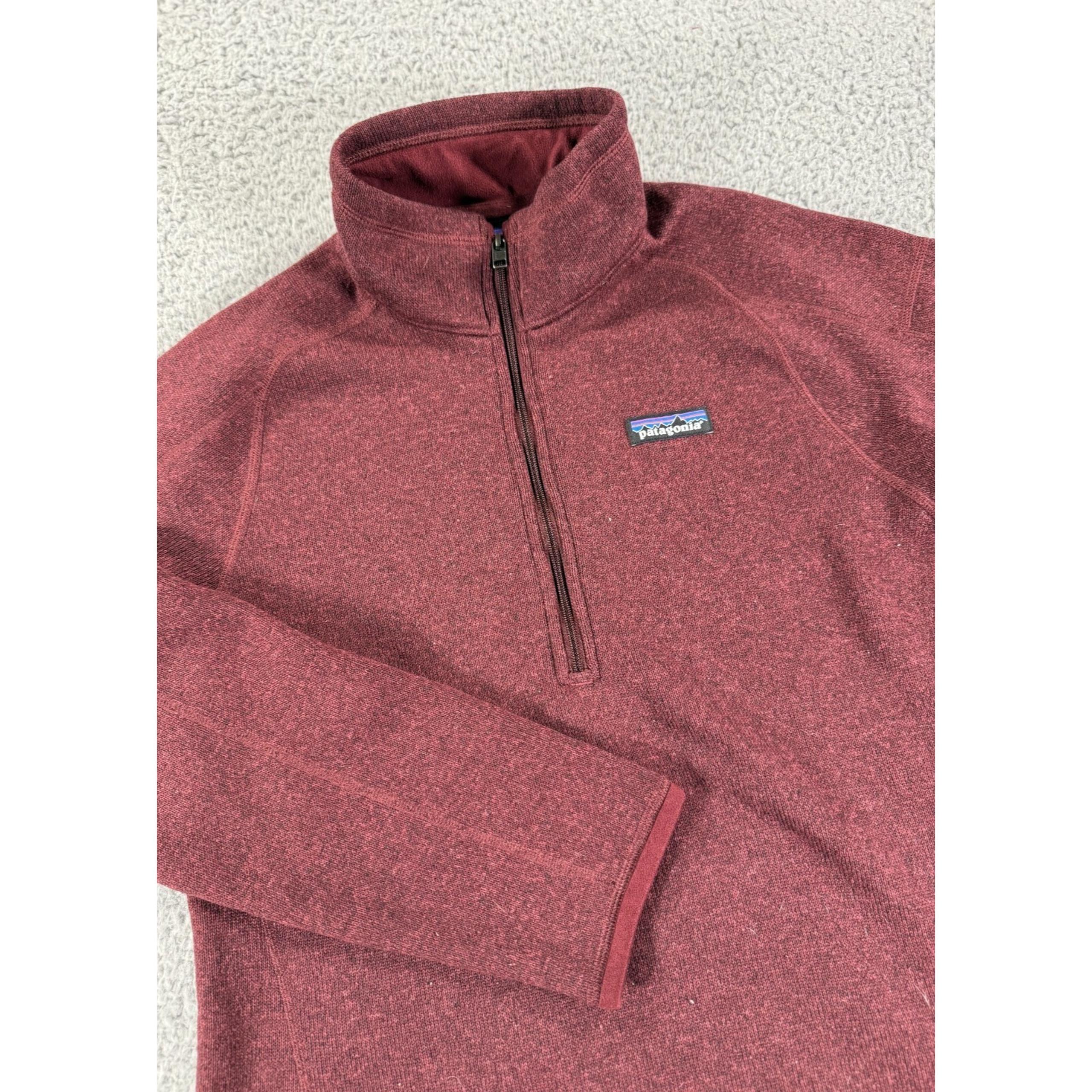 Patagonia Sweatshirt Womens Medium Maroon Fleece 1/4 Zip Better Sweater Pullover