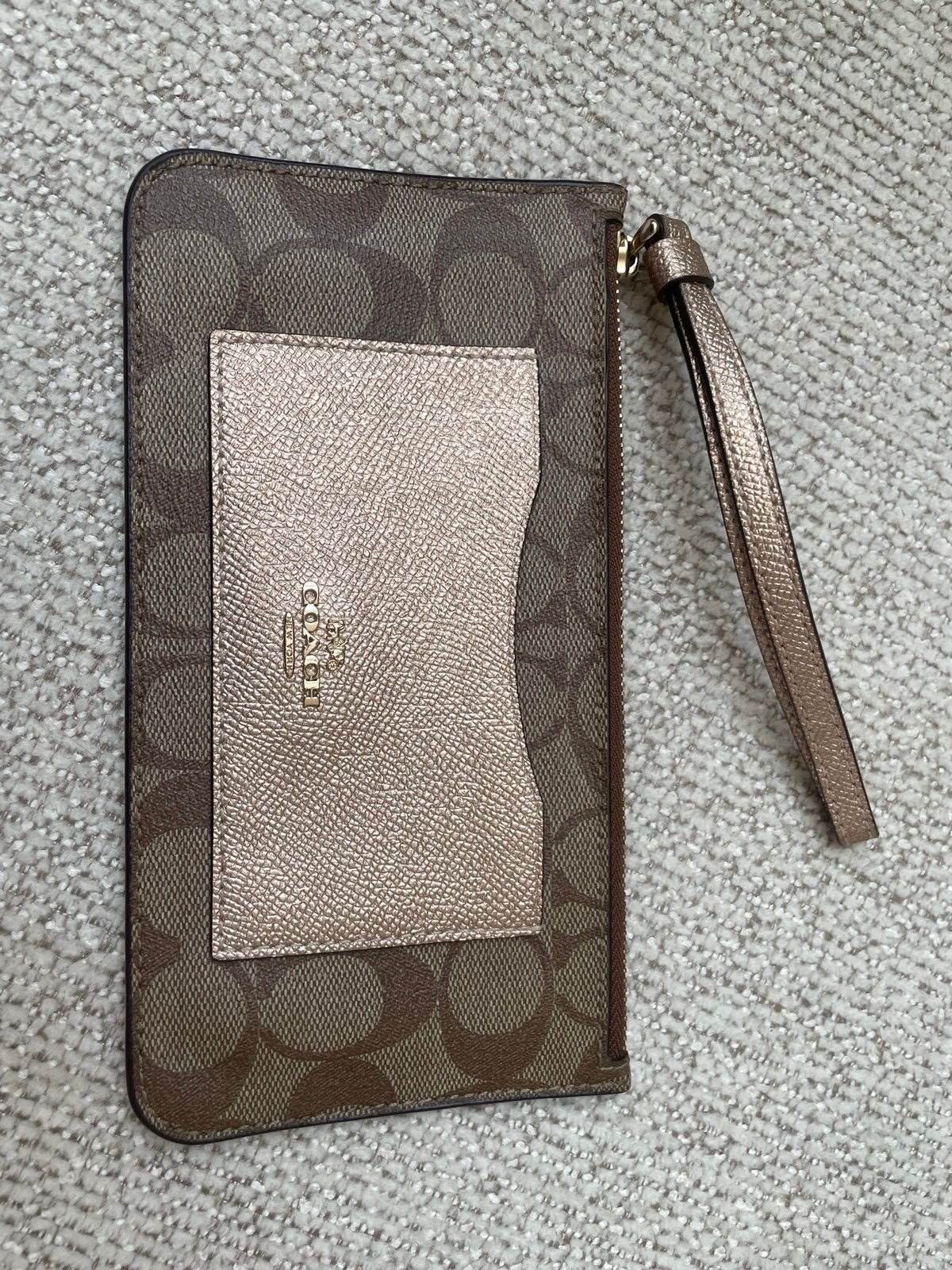 Coach card holder wallet metallic