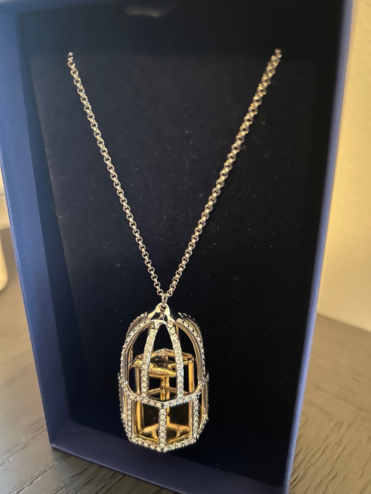 Swarovski Bird Cage Necklace