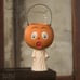 Bethany Lowe Vintage Scared Pumpkin Bucket Head Ghost Halloween New